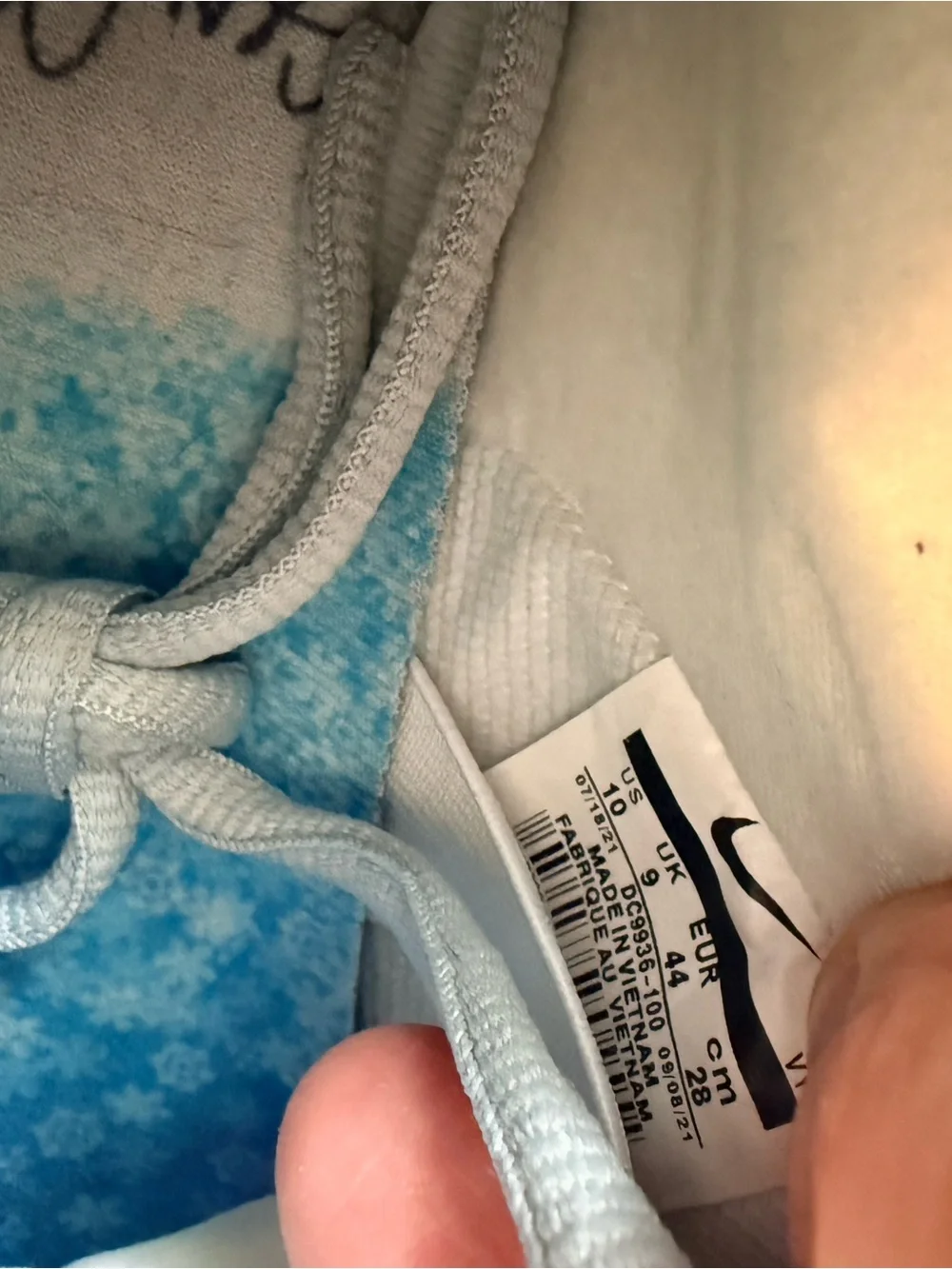 Nike Dunks x Sean Cliver Light Blue, White & Gold Low-Top Sneakers